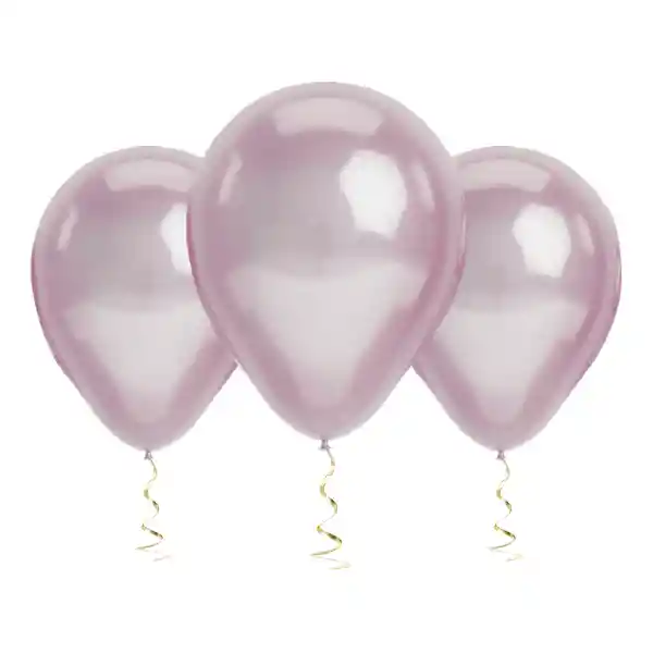 Globo #09 M.g. Cromo Lila 25 Unidades