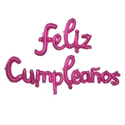 Globo Mylar "feliz Cumpleaños" Fucsia