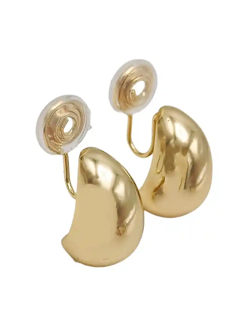 Aros Gota Huggies Chapado En Oro 18k Earcuff Sin Perforacion