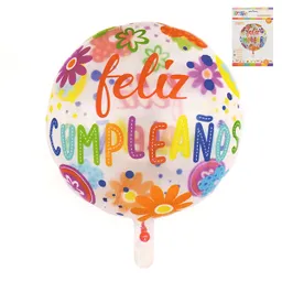Globo Mylar Burbuja 18" F.c Flores