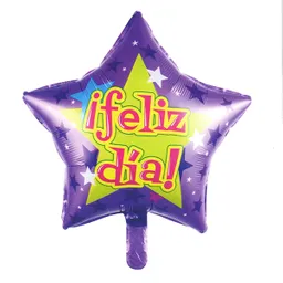 Globo Mylar 18" Estrella "feliz Dia" Lila