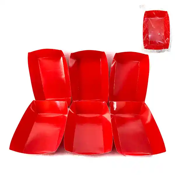 Bandeja Rectangular X 6 Roja