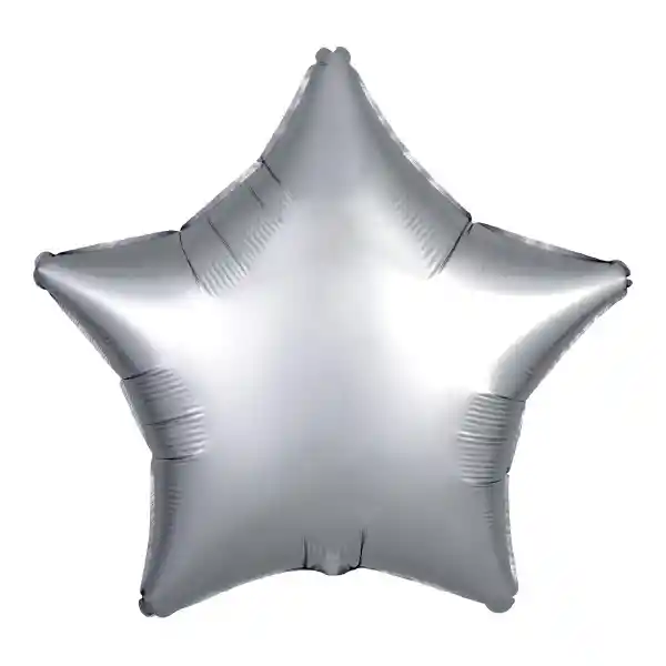 Globo Metalizado Estrella Mate Plateado-18"