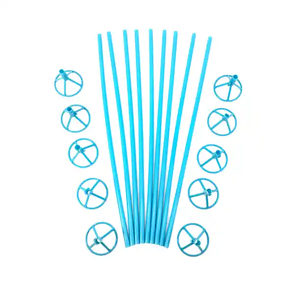 Varilla Portaglobo 40 Cm Celeste 10 Unidades