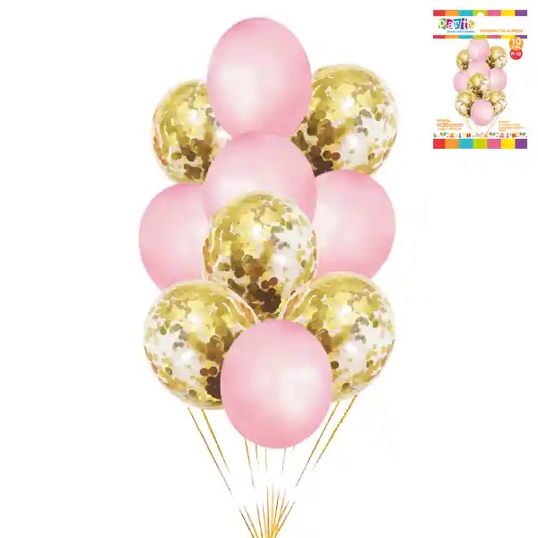 Set Bouquet De Globos Rosado