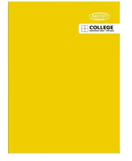 Cuaderno College Matemáticas 7mm. 100 Hojas Color Aleatorio Artel
