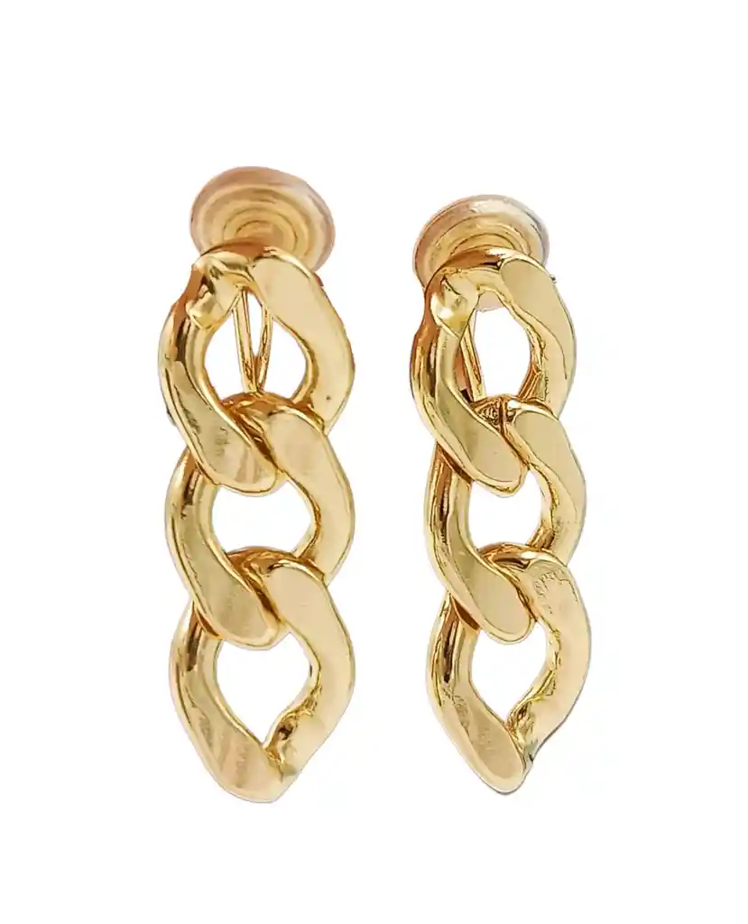 Aros Eslabones Chapado En Oro 18k Earcuff Sin Perforación