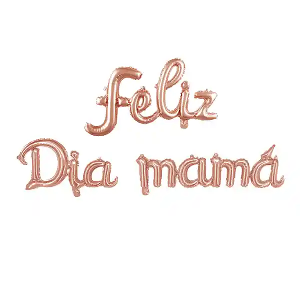 Globo Mylar "feliz Dia Mama" Rose Gold