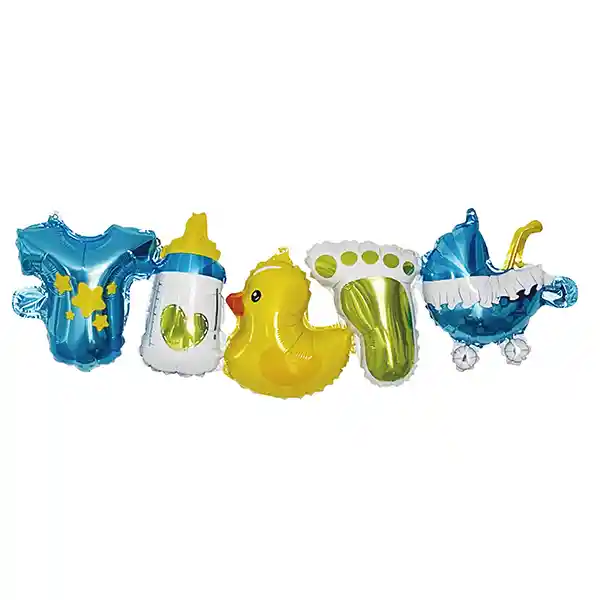 Globo Mylar Banner Pilucho Celeste