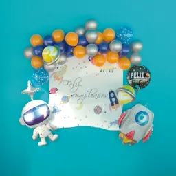 Globo Mylar/latex Espacial 44 Piezas