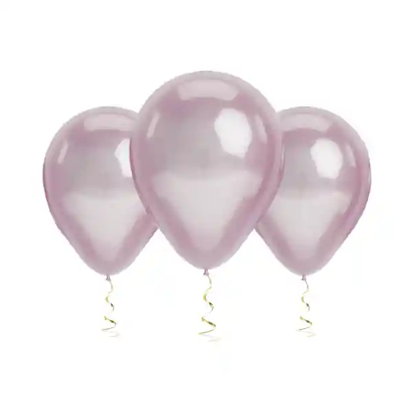 Globo #06 M.g. Cromo Rose Antiguo 25 Unidades