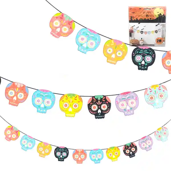 Guirnalda Calavera Catrina 2 Mt