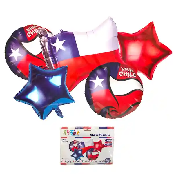 Set Globo Mylar Tricolor