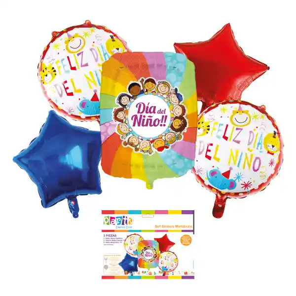 Globo Mylar Dia Niño 5 Piezas