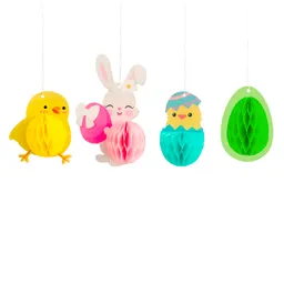 Adorno Papel Pascua Huevitos 4 Unidades
