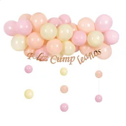 Set Globo Banner F.c. Rosa 37 Piezas