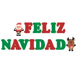 Banner Letras Feliz Navidad 24 X 17 Cms 2,5 Mts