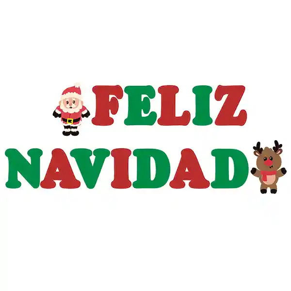 Banner Letras Feliz Navidad 24 X 17 Cms 2,5 Mts