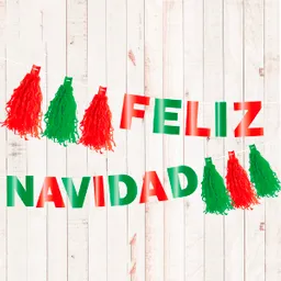 Banner Tassel Navidad 3 Mt 18 Piezas