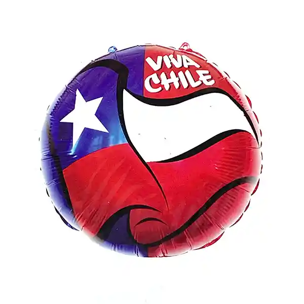 Globo Metalico 18" Viva Chile 5 Piezas