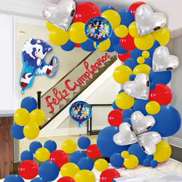 Arco Globos Organicos Sonic 61 Piezas