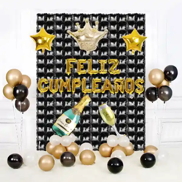 Globo Mylar/latex Cortina F.c. 34 Piezas