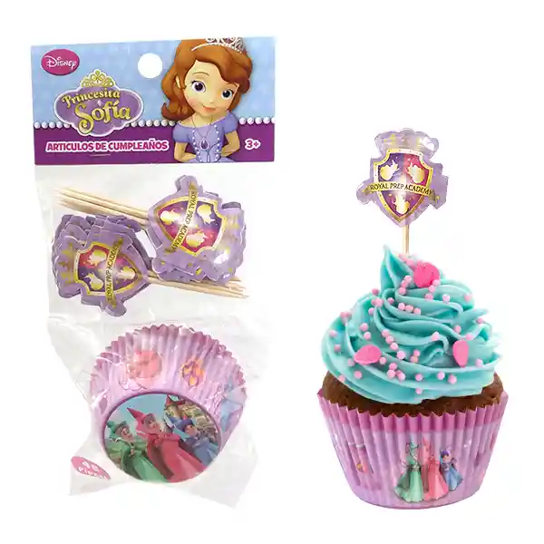 Set Cupcakes Y Picks Princesa Sofia Hadas