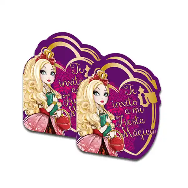 Tarjeta De Invitacion Ever After High X 6