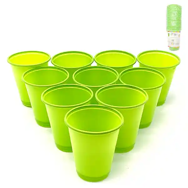 Vaso 7oz Verde Lima 25 Unidades