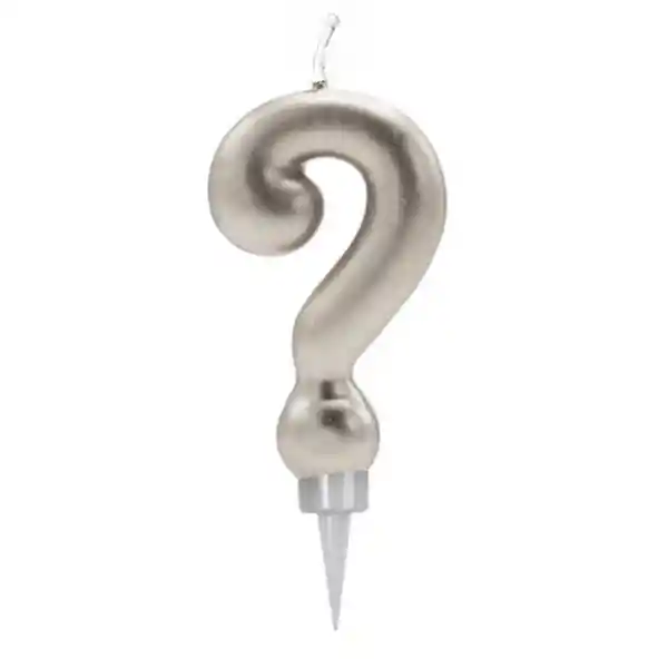 Vela Numeral Metal Plata # ?