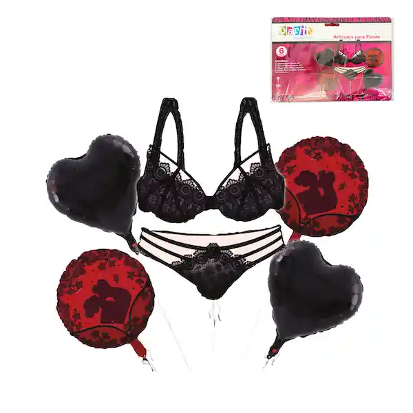 Globo Mylar Set Lingerie 6 Pc