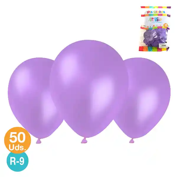 Globo 09 M.g. Standard Violeta 50 Unidades