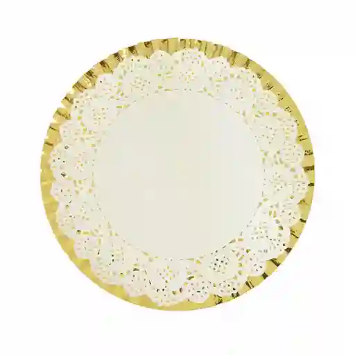 Bandeja Redonda Blonda Dorado 30cm