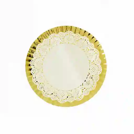 Bandeja Redonda Blonda Dorado 25cm