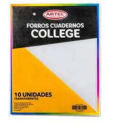 Bolsa 10 Forros Cuaderno College Transparente