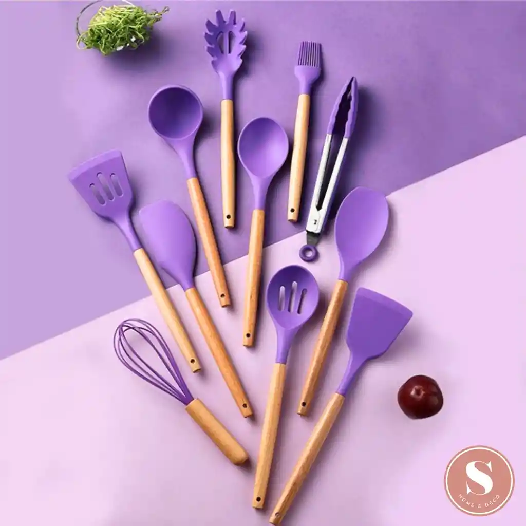 Set De Utensilios 11 Piezas Morado