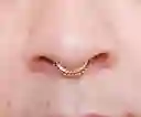 Piercing Septum F136 G23 Titanio Diadema Chapada Oro 18kl