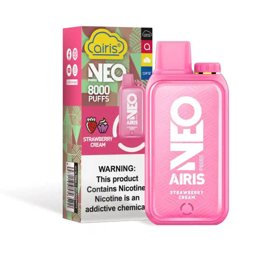 Vaper Strawberry Cream 8000 Puffs 5% - Airis Neo