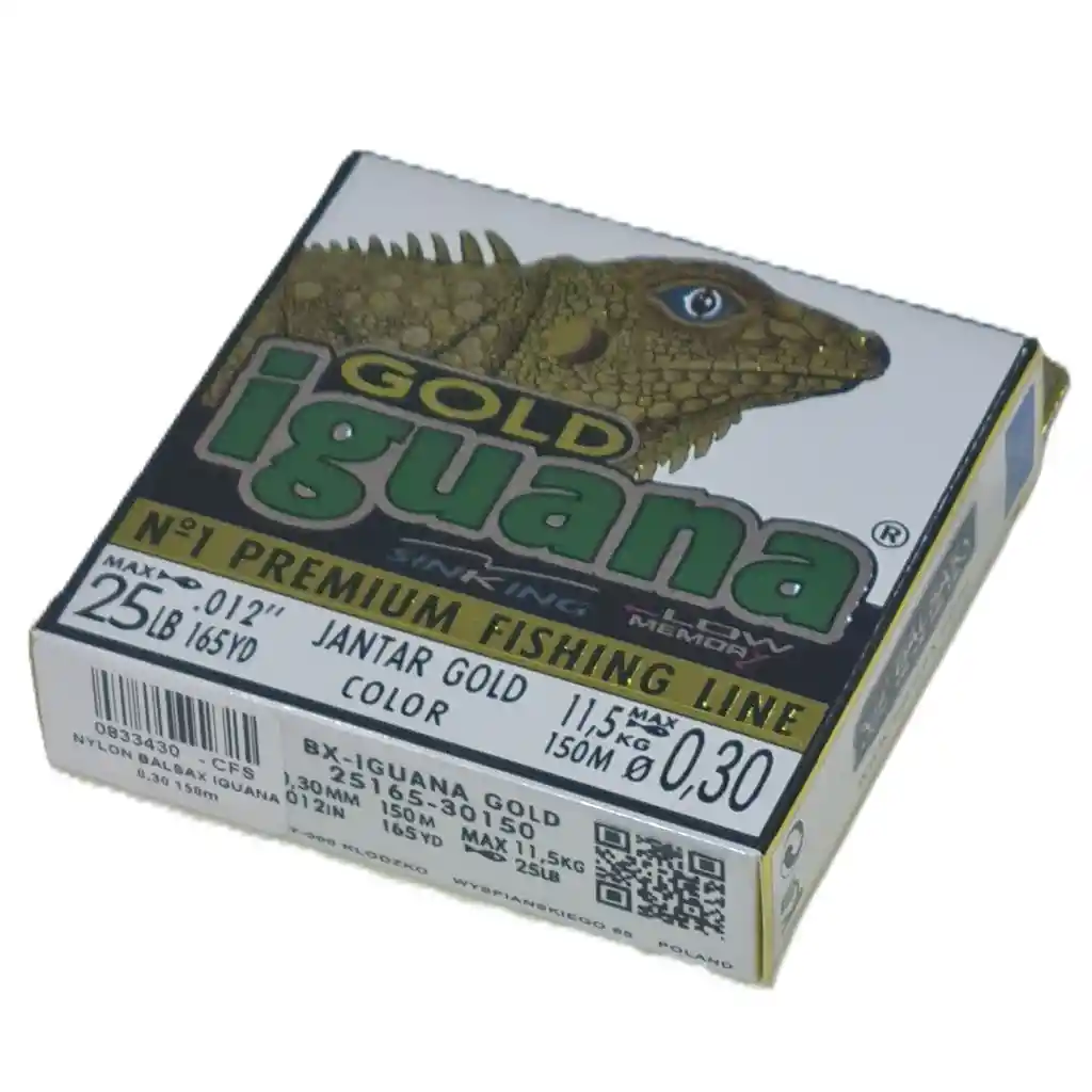 Nylon Balsax Iguana Gold 0,30mm 150mtros 11,5kg Jandar Gold Sinking