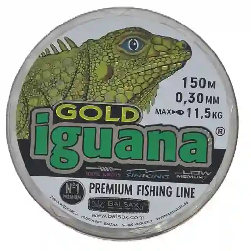 Nylon Balsax Iguana Gold 0,30mm 150mtros 11,5kg Jandar Gold Sinking