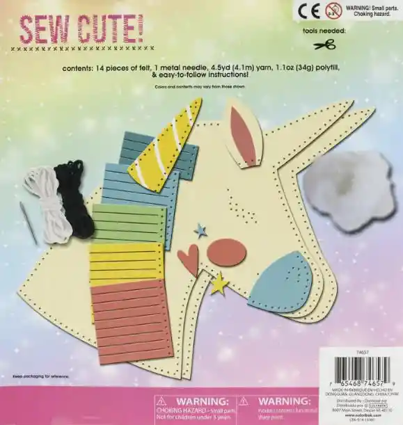 Sew Cute Kit Manualidades Almohada/cojín Unicornio