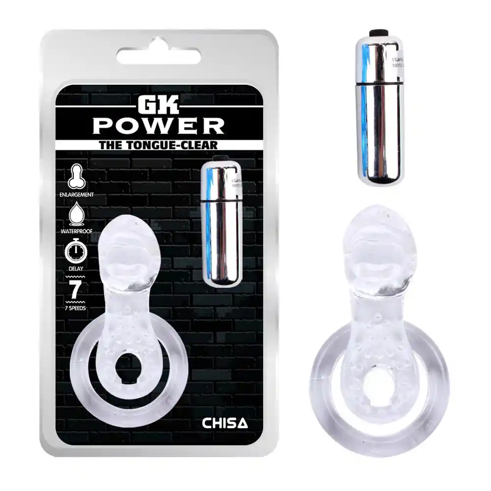 Anillo Vibrador Gk Power Chisa Transparente