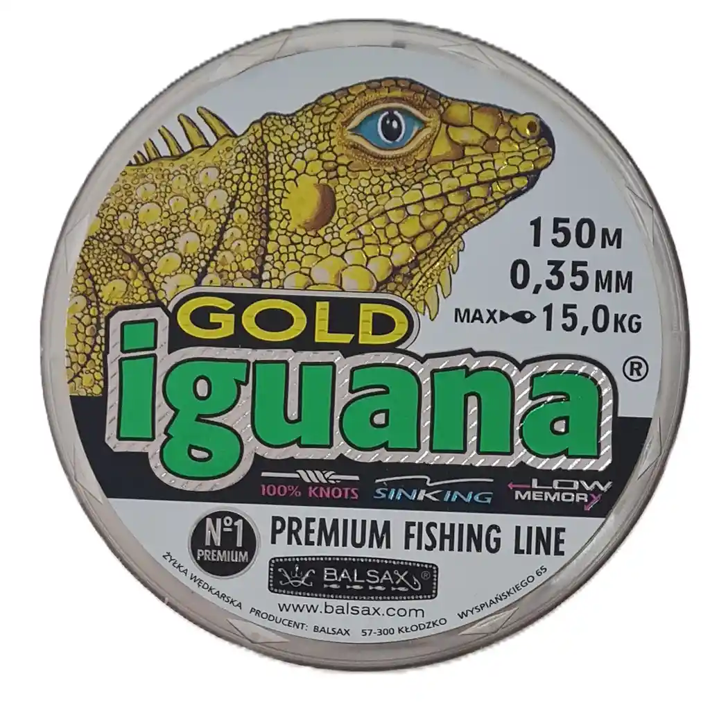 Nylon Balsax Iguana Gold 0,35mm 150mtros 15kg Jandar Gold Sinking