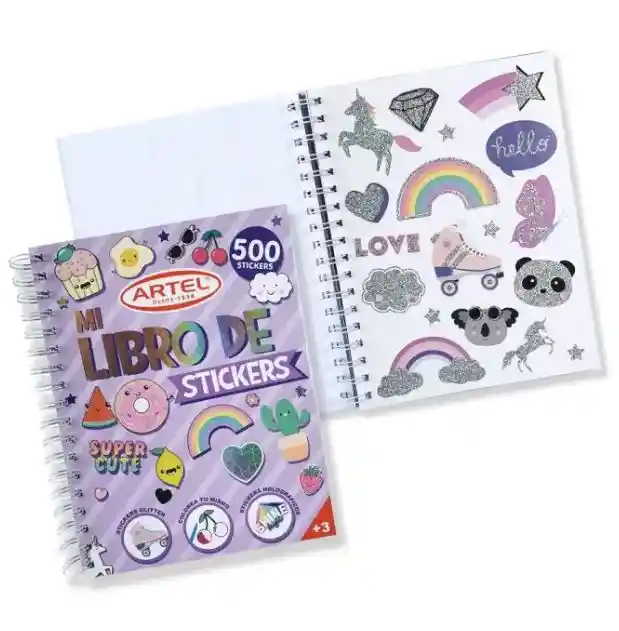 Libro De Stickers. 500 Stickers Normales, Glitter, Holograficos Y Más