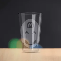 Vaso Vidrio Grabado Mario Bros