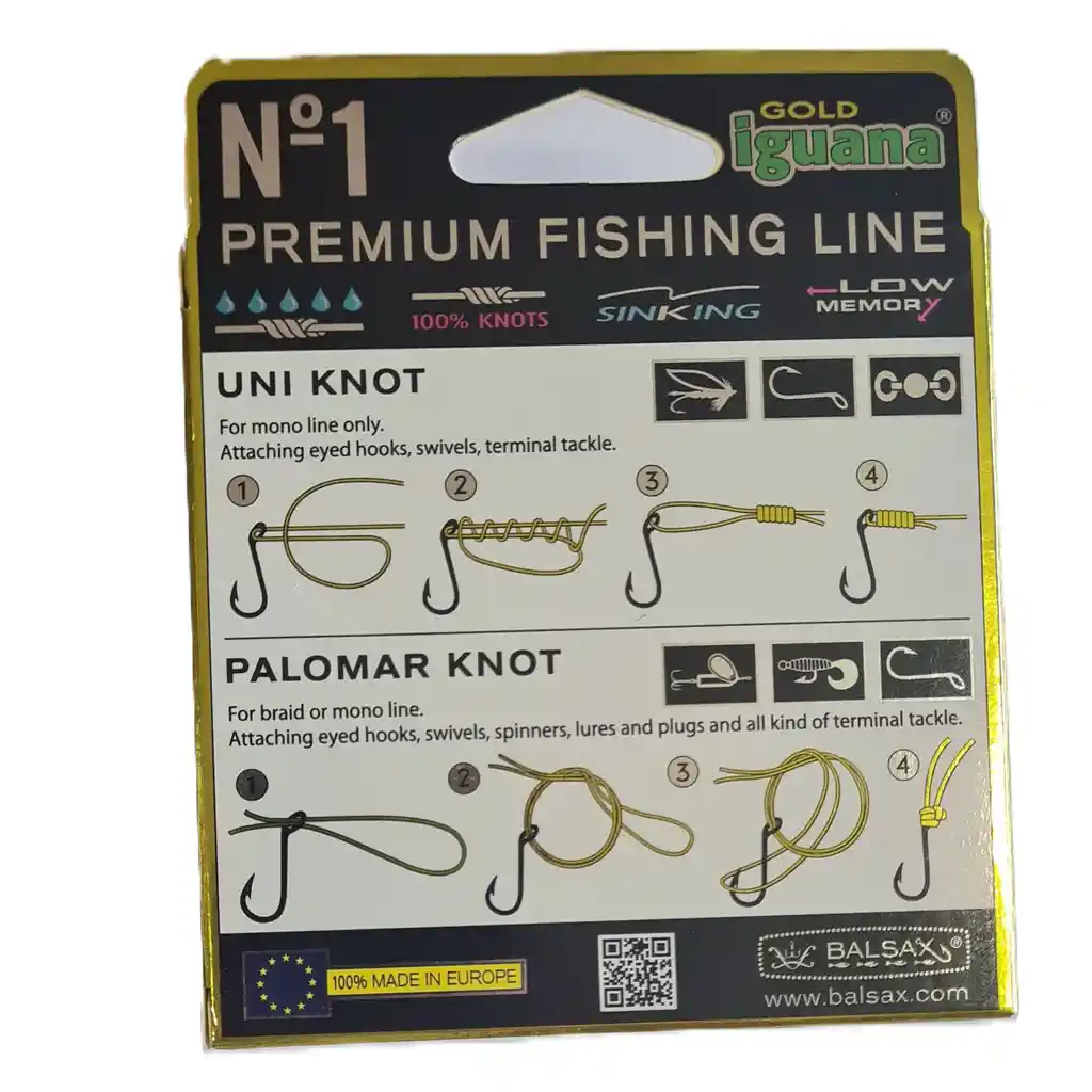 Nylon Balsax Iguana Gold 0,45mm 130mtros 22,5kg Jandar Gold Sinking