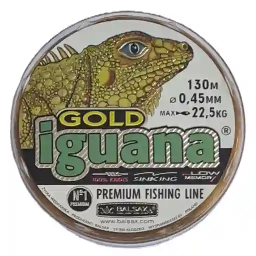 Nylon Balsax Iguana Gold 0,45mm 130mtros 22,5kg Jandar Gold Sinking