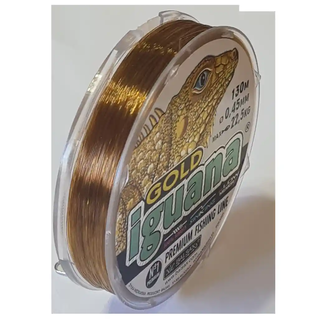 Nylon Balsax Iguana Gold 0,45mm 130mtros 22,5kg Jandar Gold Sinking