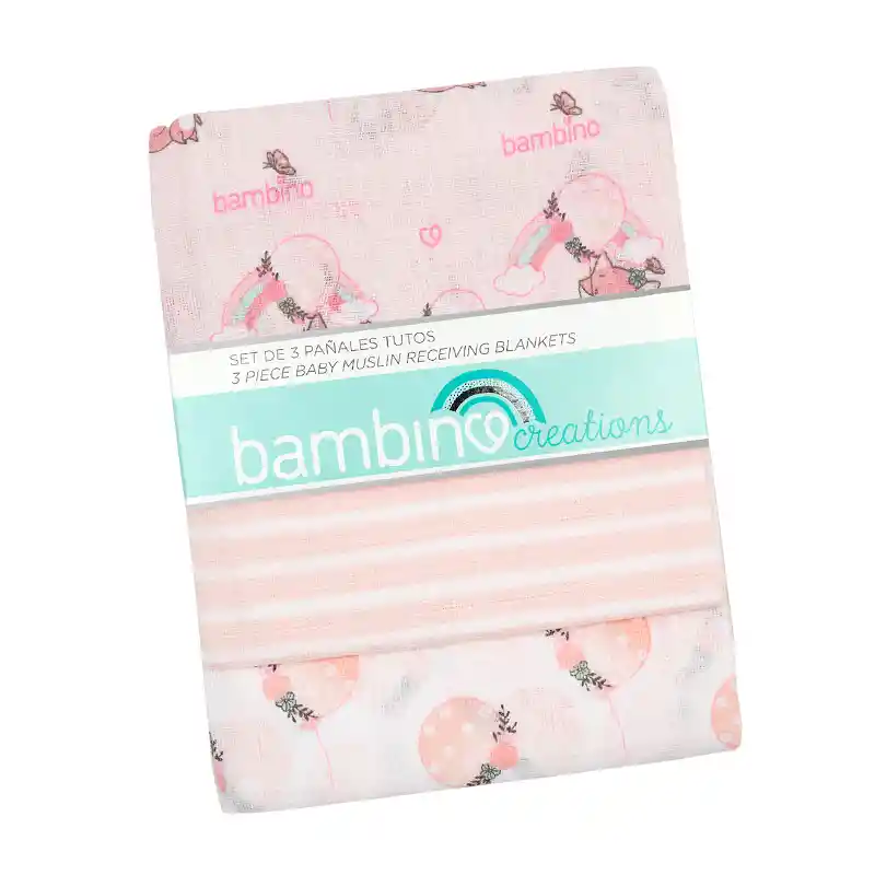 Tuto Pañal De Algodón Bambino Para Bebes Guagua Set 3 Tutto (rosa)