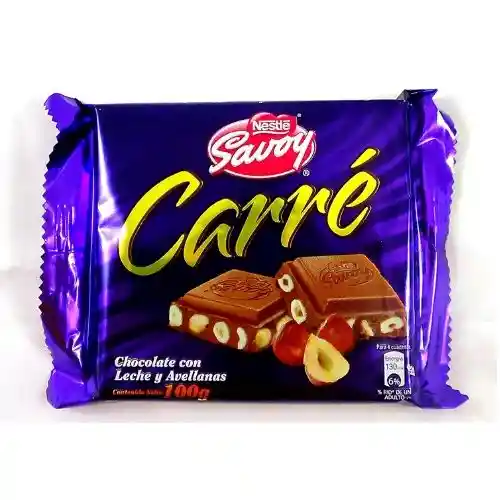 Chocolate Carre Avellanas 100gr